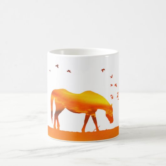 Moring Sunrise Abstract Horse Coffee Cup Koffiemok (Center)