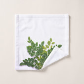 Moringabladeren met tekst ruimte bad handdoek (Wasdoekje)