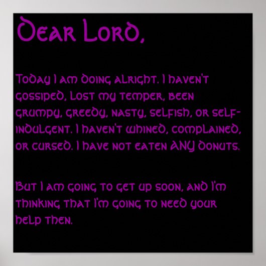 Morining Prayer Poster (Voorkant)