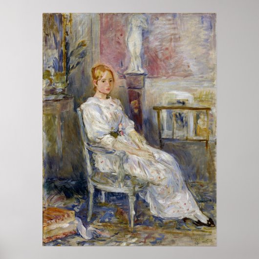 Morisot - Alice Gamby in de woonkamer 1890 Poster (Voorkant)