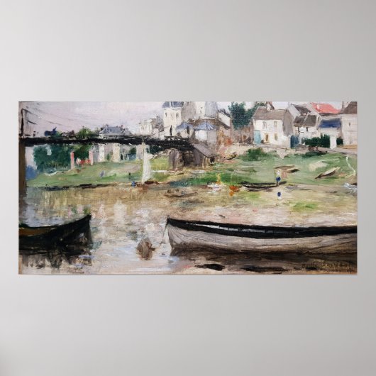 Morisot - Boats on the Seine 1880 Poster (Voorkant)