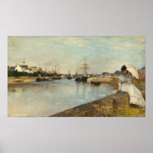 Morisot - de haven van Lorient 1869 Poster