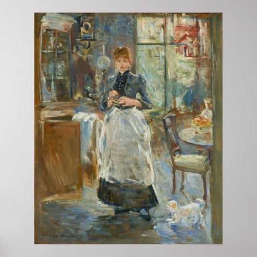 Morisot - In de eetkamer 1886 Poster (Voorkant)