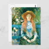 Morisot - Jong meisje in een park Briefkaart (Voorkant / Achterkant)