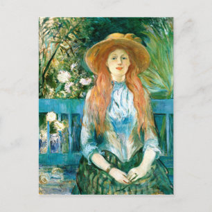 Morisot - jong meisje in een park briefkaart