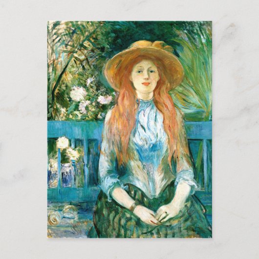 Morisot - Jong meisje in een park Briefkaart (Voorkant)