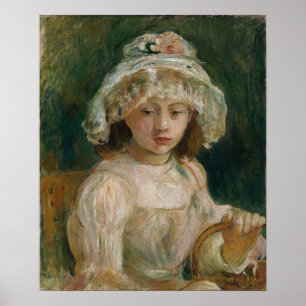 Morisot - jong meisje met Pet Poster