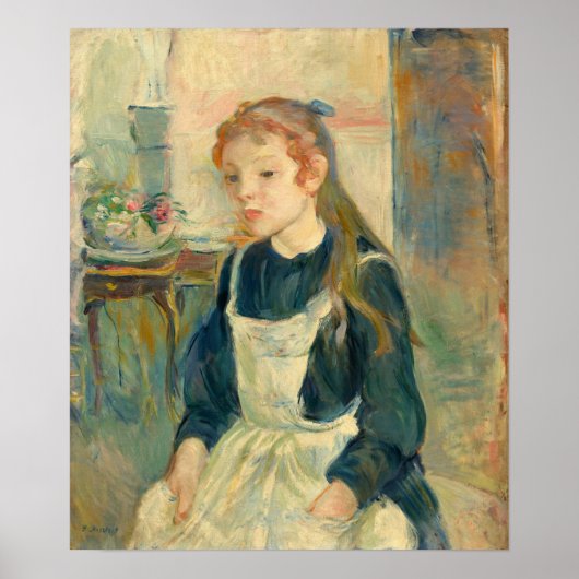 Morisot - jong meisje met Schort Poster (Voorkant)