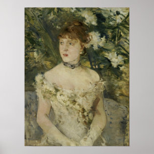 Morisot - jonge vrouw gekleed voor de bal 1879 poster