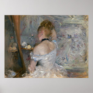 Morisot - jonge vrouw op haar toilet 1880 poster
