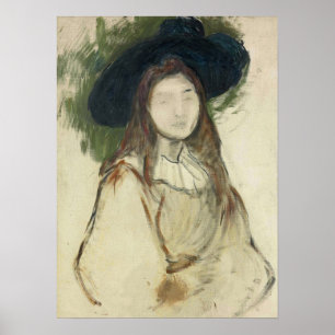 Morisot - Julie Manet met vrijheidshoed Poster