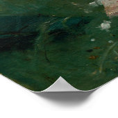 Morisot - Lezen met groene paraplu 1873 Poster (Hoek)