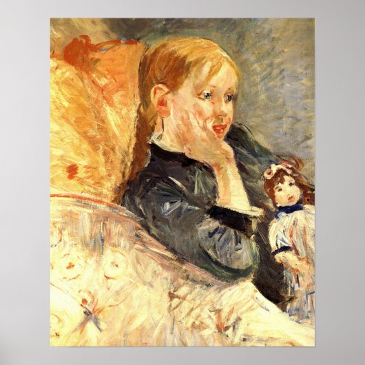 Morisot - Little Girl met Doll 1886 Poster (Voorkant)