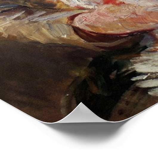 Morisot - meisje met hond poster (Hoek)