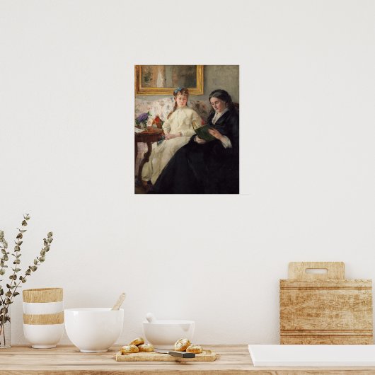 Morisot - moeder en zuster van de kunstenaar 1870 poster (Keuken)