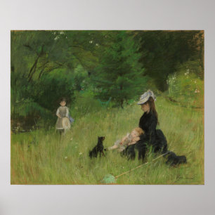 Morisot - Op het gazon 1874 Poster