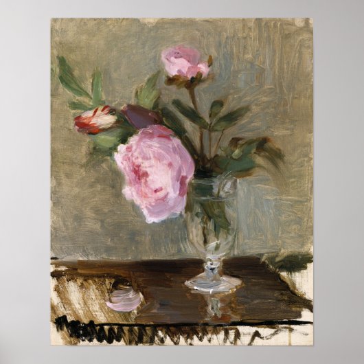Morisot - Pioenrozen 1869 Poster (Voorkant)