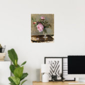 Morisot - Pioenrozen 1869 Poster (Thuiskantoor)