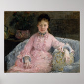 Morisot - The Pink Dress 1870 Poster (Voorkant)