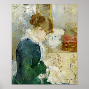 Morisot - Vrouw die Naait (Woman Sewing) 1879 Poster