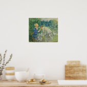Morisot - Vrouw plukt bloemen 1879 Poster (Keuken)