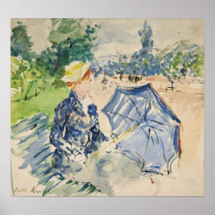 Morisot - Zittende vrouw met hout 1885 Poster