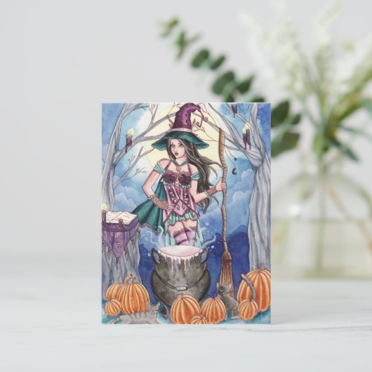 Morissa - Witch Briefkaart (Staand voorkant)