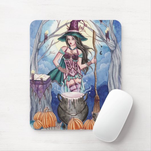 Morissa - Witch Mousepad Muismat (Met muis)