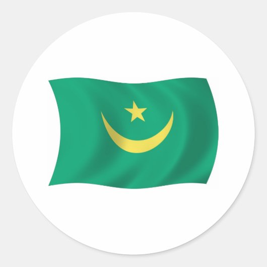Moritanië Vlag Sticker (Voorkant)