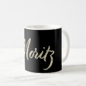 Moritz Name whitegold Tasse Teetasse Kaffeetasse Koffiemok (Voorkant rechts)