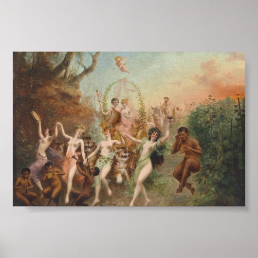 Moritz Stifter Feest van de Faunen en Nimfen Poste Poster (Voorkant)