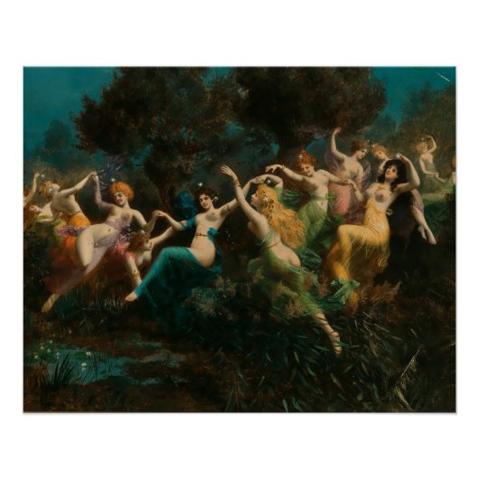 Moritz Stifter Nimfen Glanzende Poster (Voorkant)