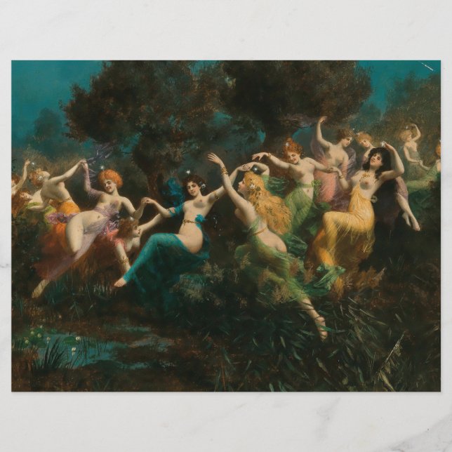 Moritz Stifter Nymphen Scrapbook Papier (Voorkant)