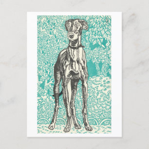 Moriz Jung Greyhound Print Briefkaart