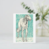 Moriz Jung Greyhound Print Briefkaart (Staand voorkant)