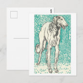 Moriz Jung Greyhound Print Briefkaart (Voorkant / Achterkant)