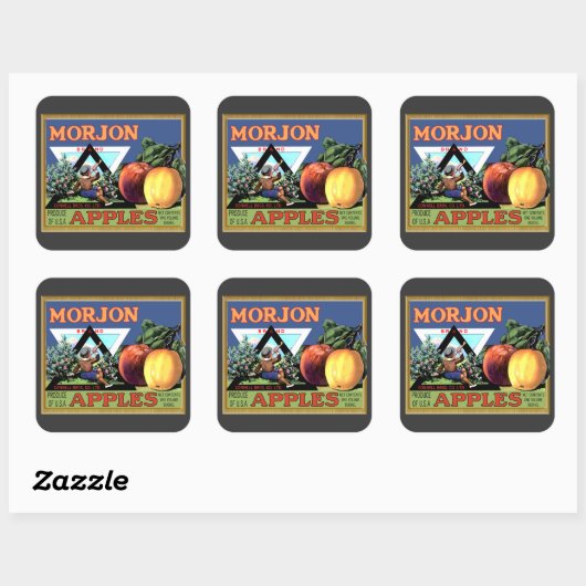 Morjon Appels Vierkante Sticker (Vel)