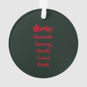 Morkie Acrylic kerstversiering Ornament (achterkant)