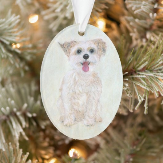 Morkie AcrylOrnament Ornament (Boom)