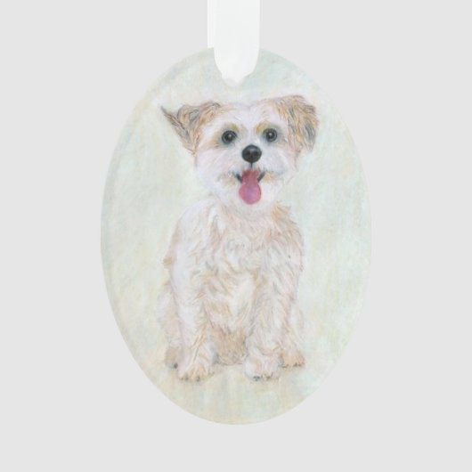 Morkie AcrylOrnament Ornament (voorkant)