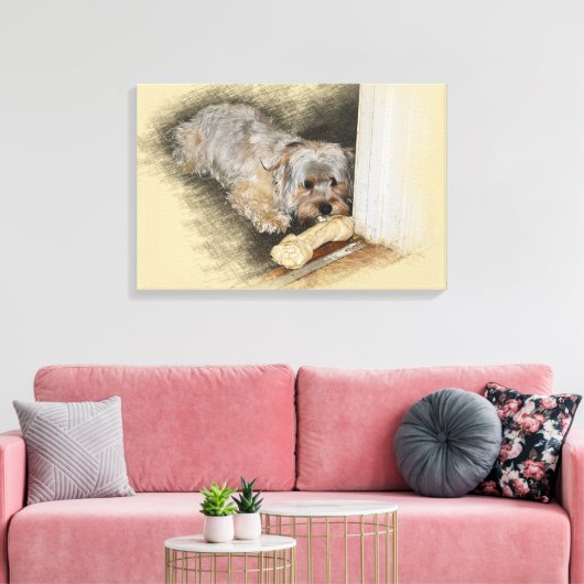 Morkie Art Canvas Afdruk (Insitu (Woonkamer))