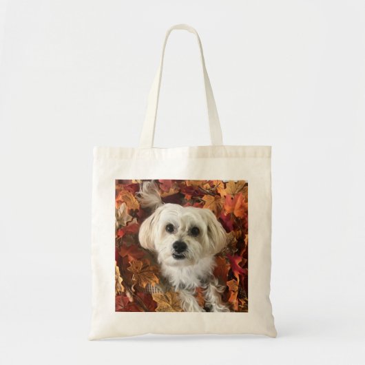 Morkie Autumn Canvas tas (Voorkant)