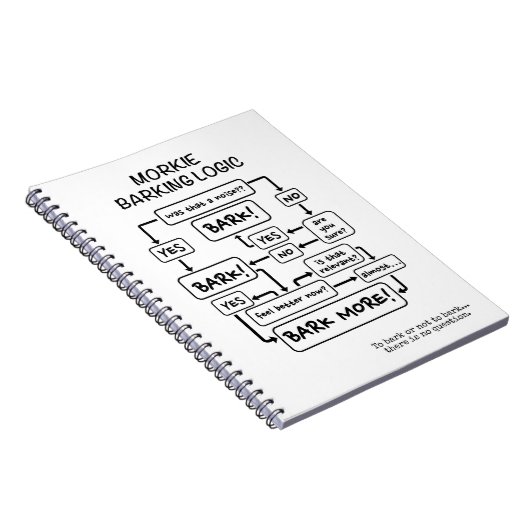 Morkie Barking Flow Chart Notitieboek (Rechterzijde)