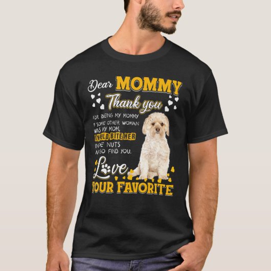 Morkie Beste mama bedankt dat je mijn mama bent T-shirt (Voorkant)