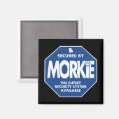 Morkie-Beveiliging-Blauw Magneet (Voorkant / Achterkant)