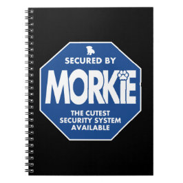 Morkie-Beveiliging-Blauw Notitieboek