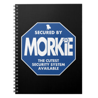 Morkie-Beveiliging-Blauw Notitieboek