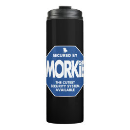 Morkie-Beveiliging-Blauw Thermosbeker
