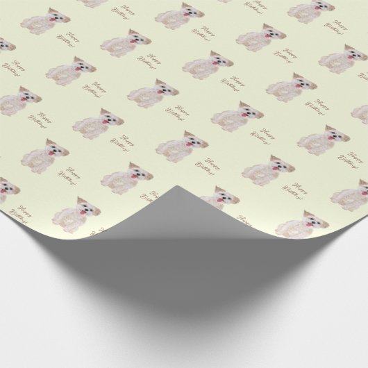 Morkie cadeaupapier (Hoek)