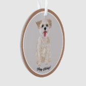 Morkie Dog Acryl Circle Ornament (voorkant)
